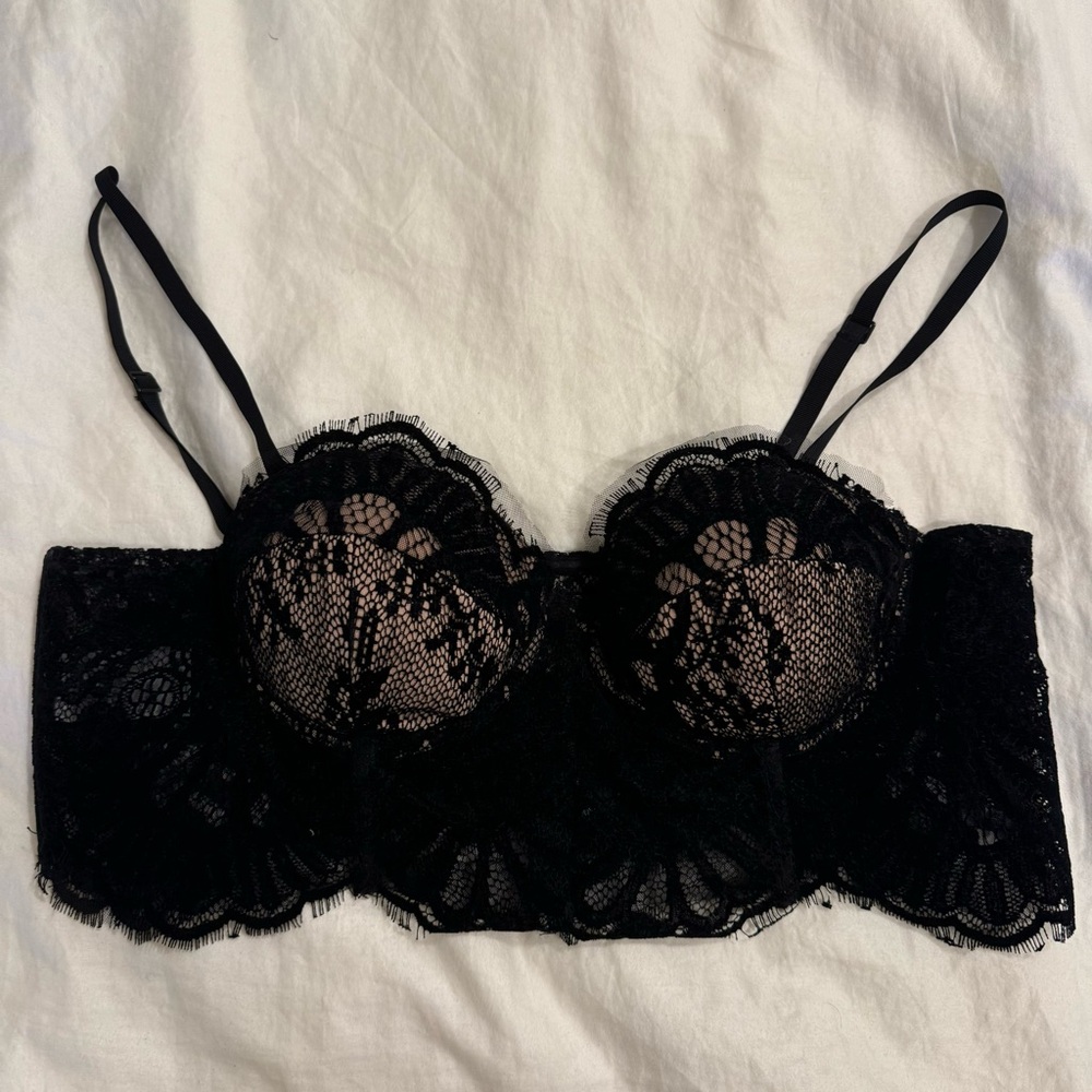 Chrissy Teigen x Revolve Black Lace Bustier - Size: L